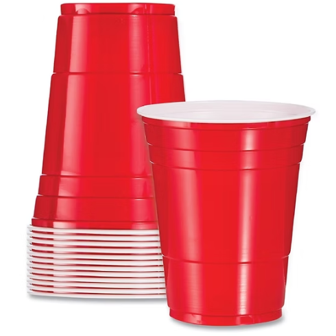 Plastic Drinking Cups Red Reusable Vending Water Drinking Cups for Catering